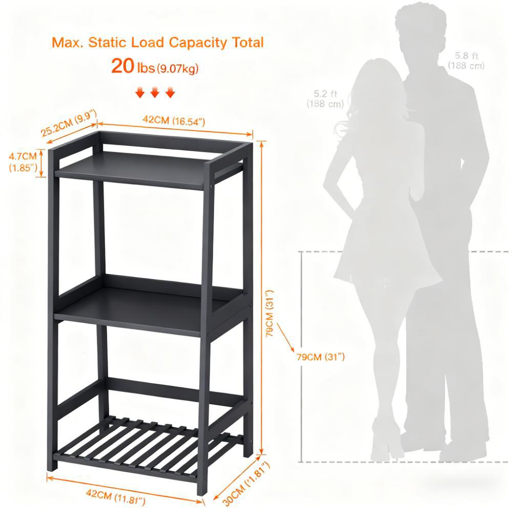3-Tier Slim Storage Shelf