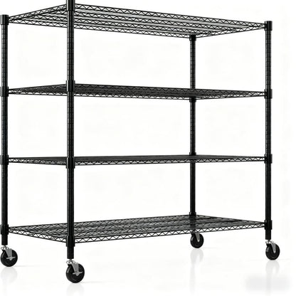 4-Tier Heavy-Duty Mobile Storage Shelf