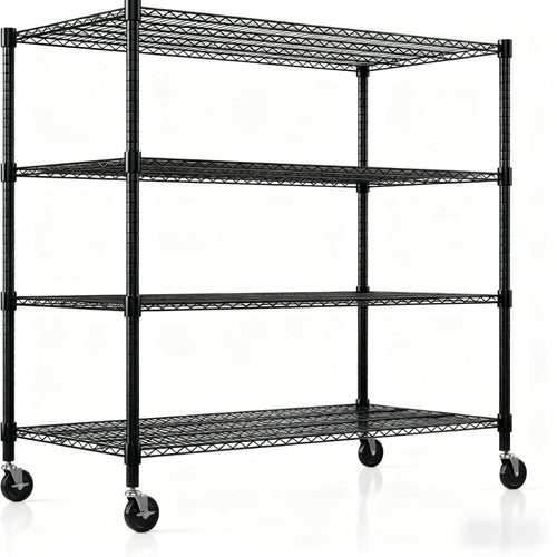 4-Tier Heavy-Duty Mobile Storage Shelf