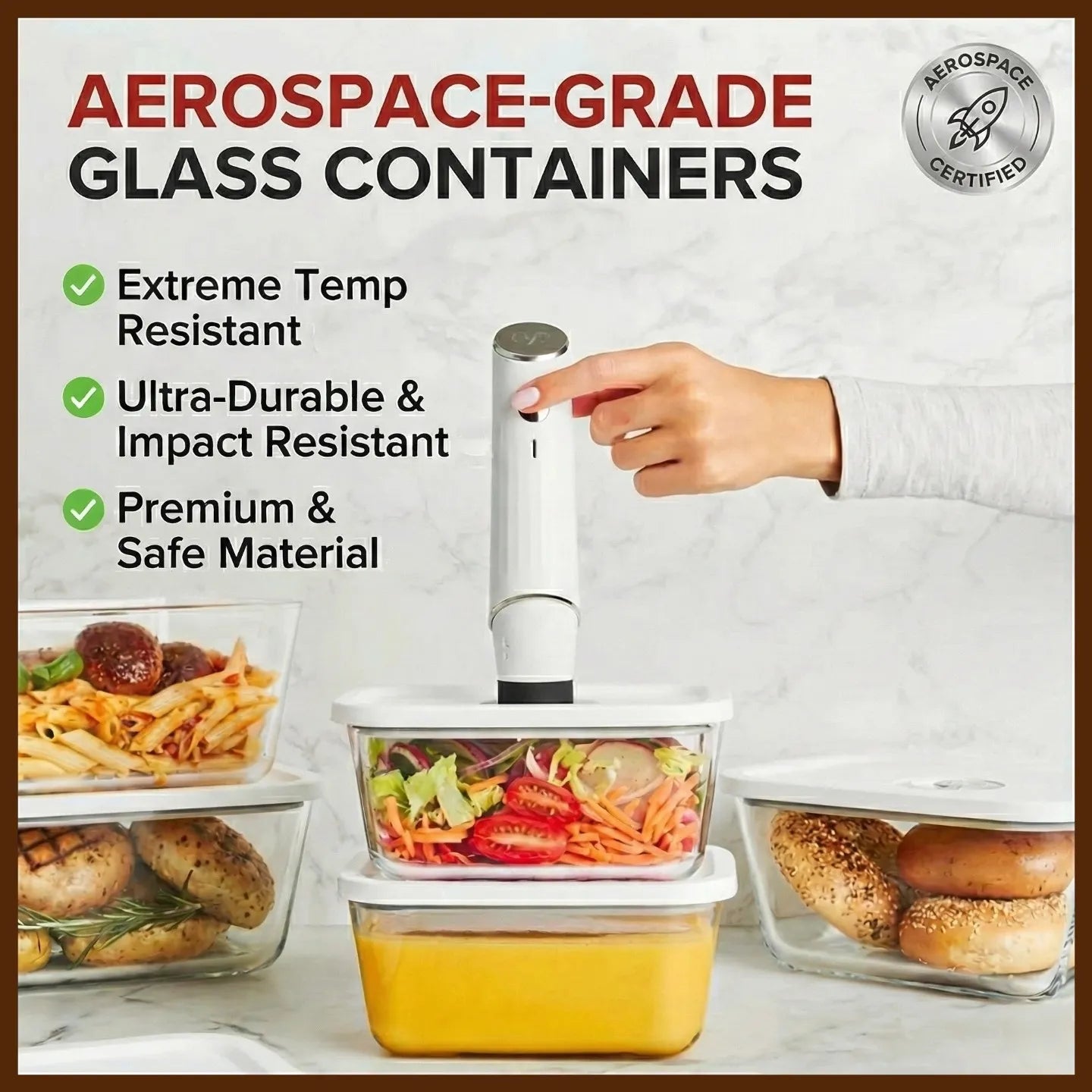 Save Time, Save Money: 5-Second Vacuum Sealer + 6 Canisters + 30 Heavy-Duty Pouches for Ultimate Food Storage!