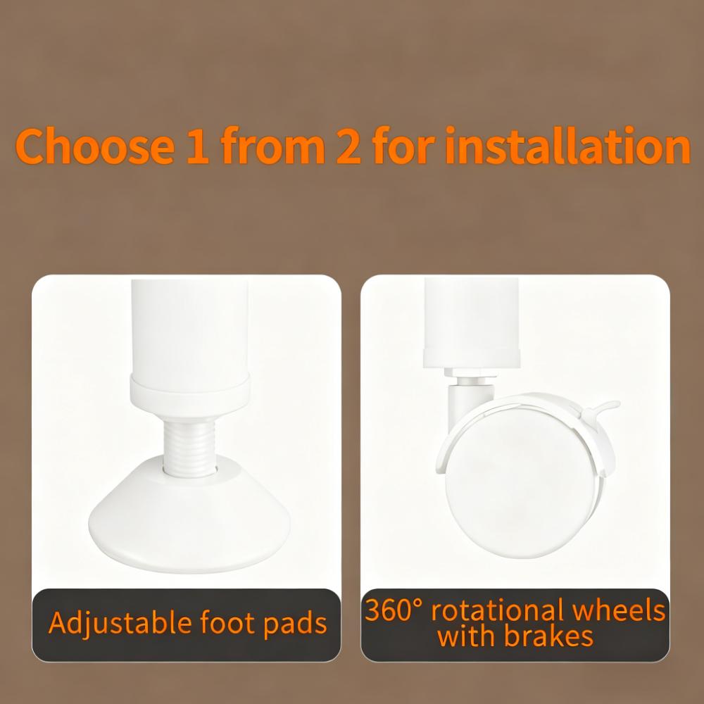 4-Tier Adjustable Mobile Storage Shelf