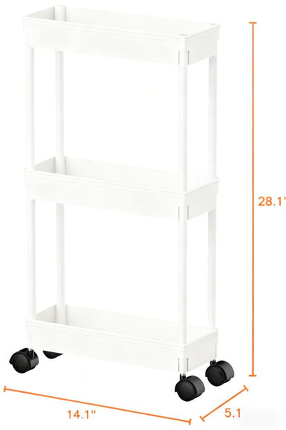 3-Tier Slim Mobile Storage Cart