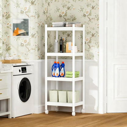 4-Tier Adjustable Mobile Storage Shelf