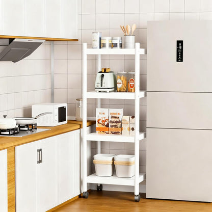 4-Tier Adjustable Mobile Storage Shelf